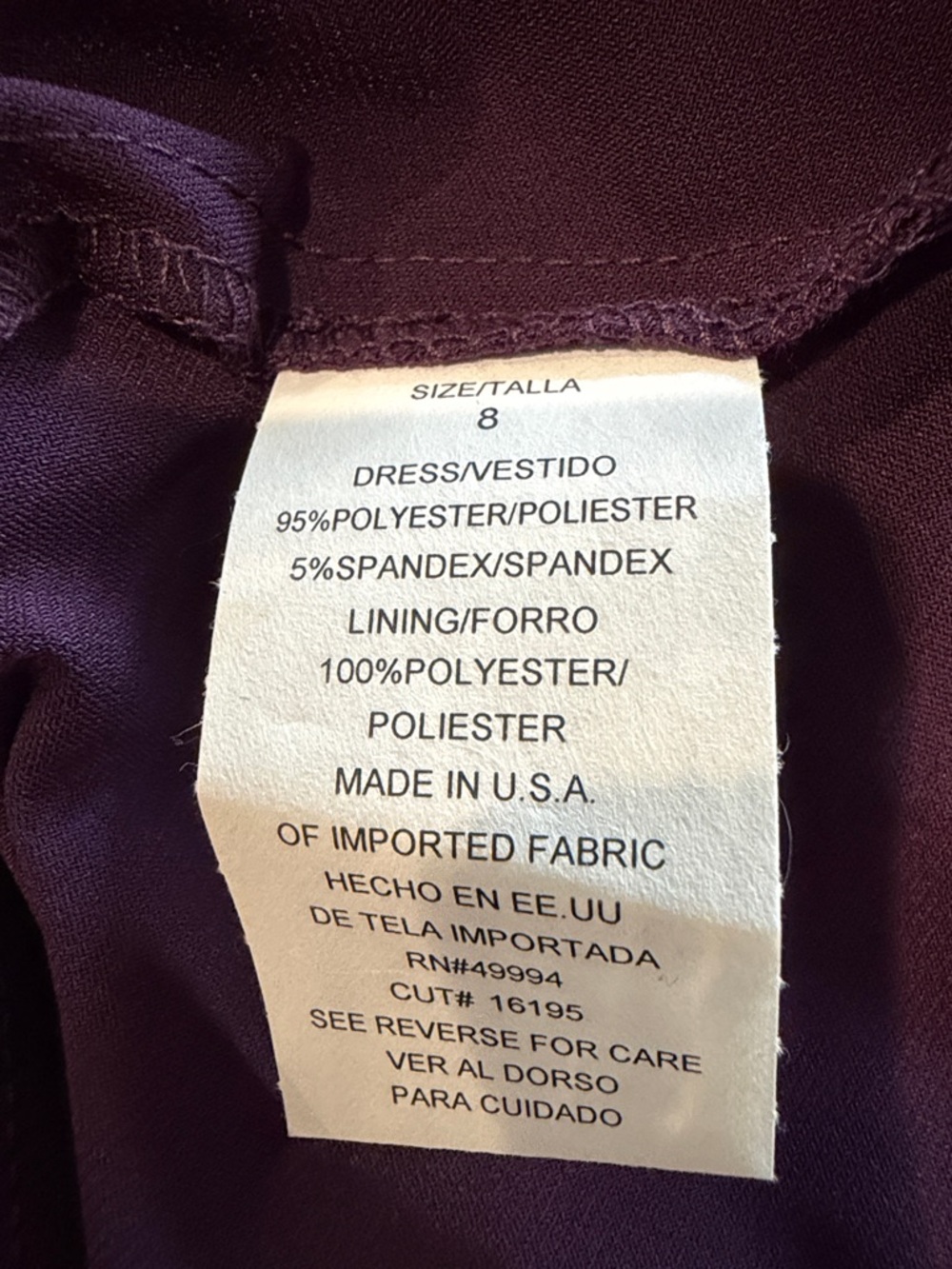 NEW R & M Richards Plum Surplice Midi Dress with Decorative Buckle - Picture 7 of 7